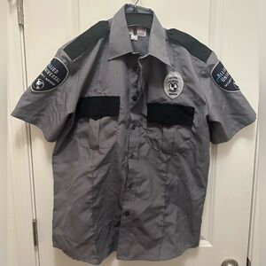 New Men’s Allied Universal Security Services Grey/Black Button Shirt - 15-15.5